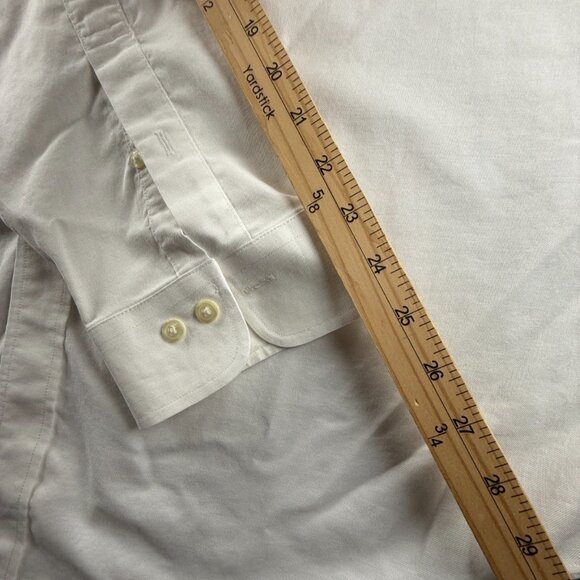 Brooks Brothers Oxford OCBD Cotton Non-Iron XL Button-Down White Shirt Solid Men - Picture 10 of 16